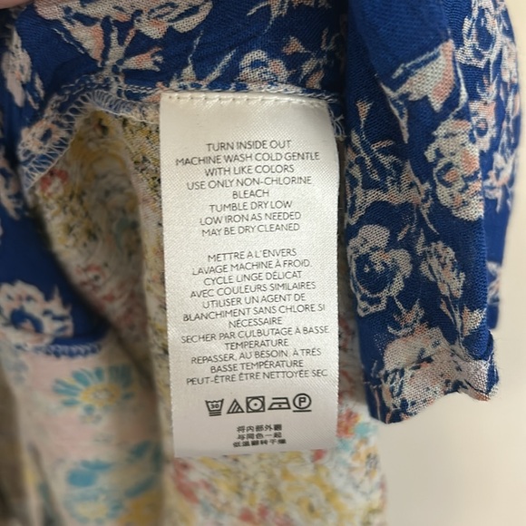 Free People Cherish boho floral patchwork viscose Maxi Skirt large - Picture 5 of 12